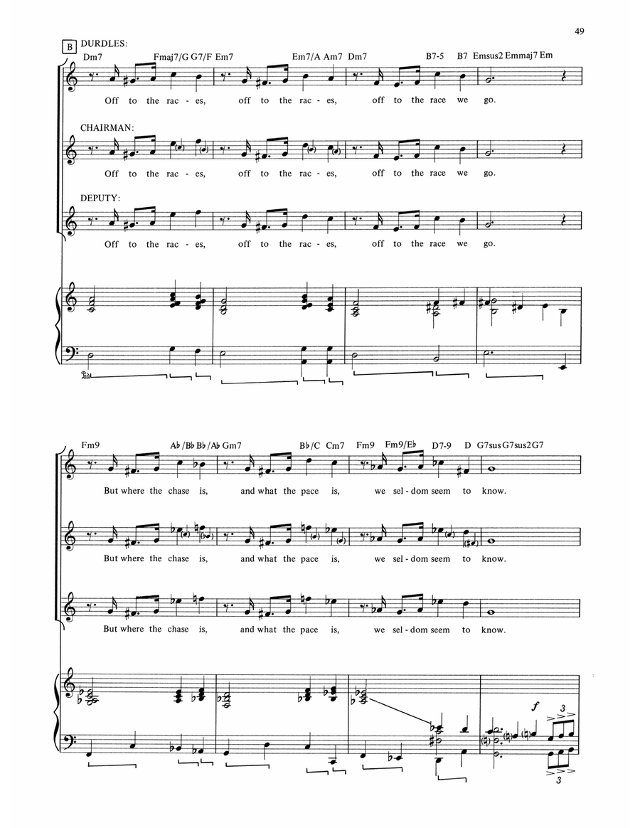 Off To The Races (from The Mystery Of Edwin Drood) Piano, Vocal, Guitar scores gallery preview page 2