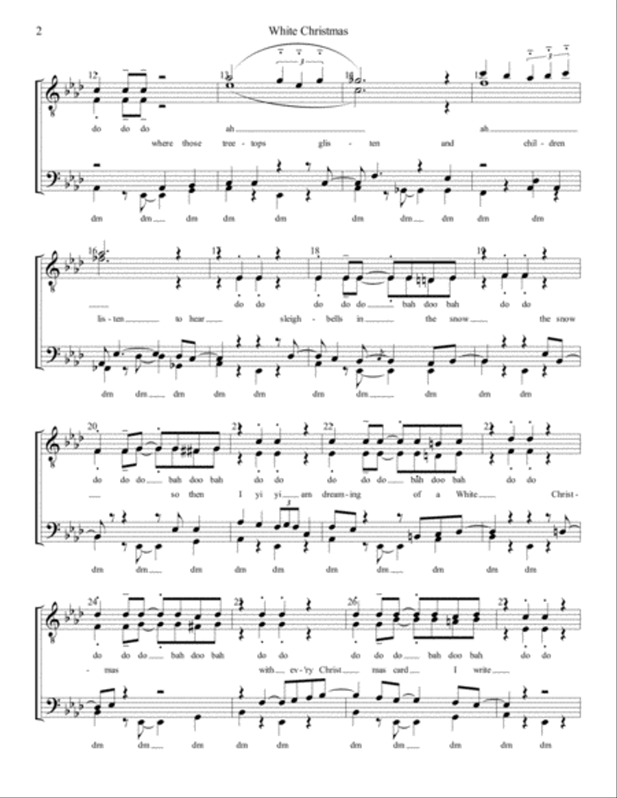 White Christmas White Christmas TTBB scores gallery preview page 2