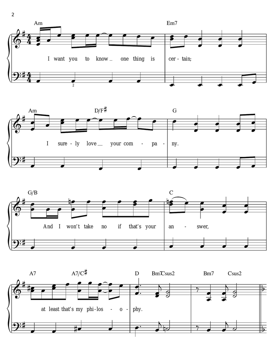 Stay The Night Stay The Night Easy Piano scores gallery preview page 2