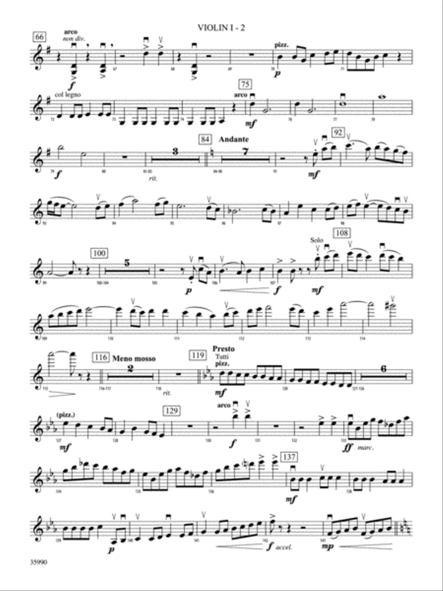 Tales of Vandosar: 1st Violin Full Orchestra scores gallery preview page 2
