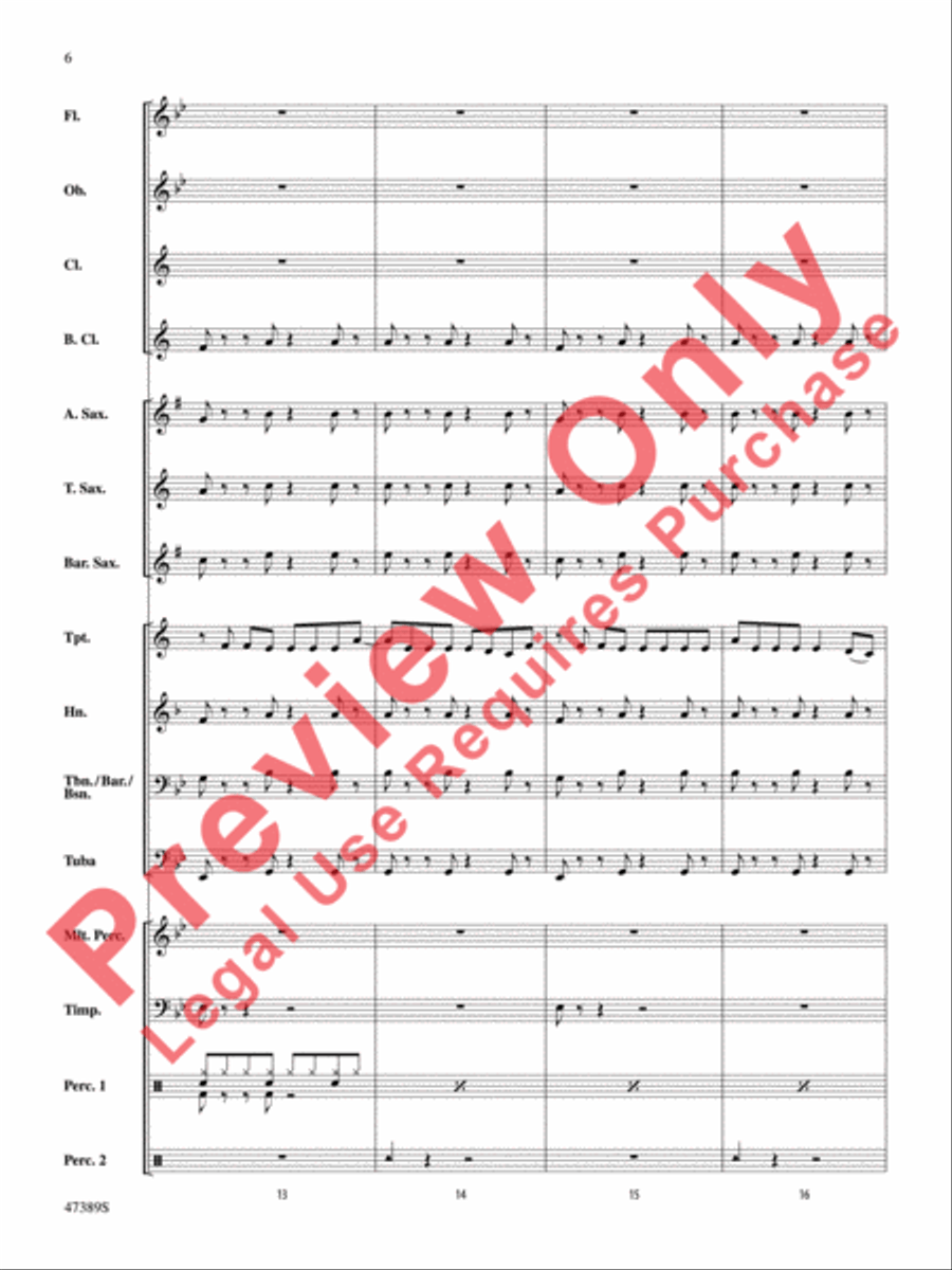 Over My Head Concert Band scores gallery preview page 7