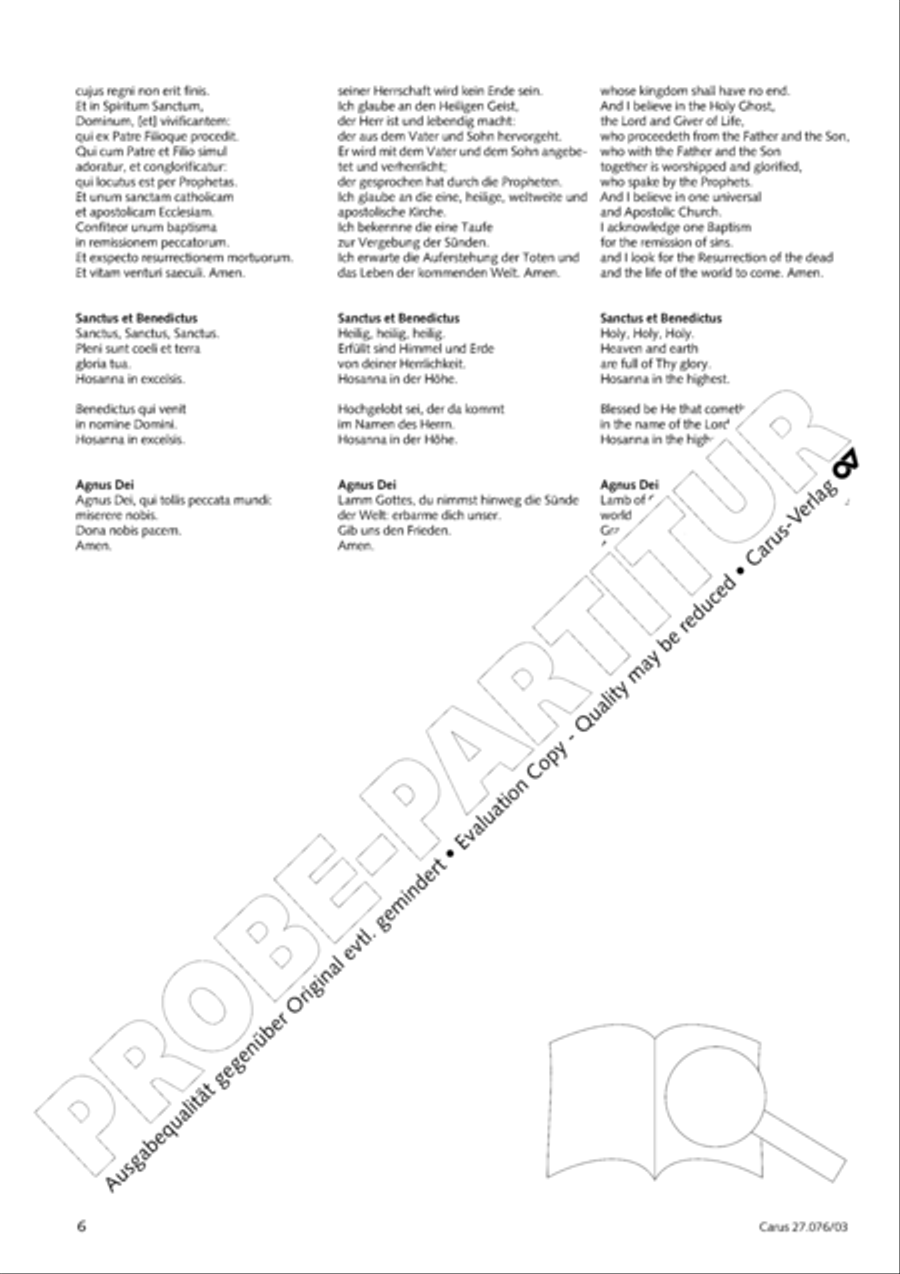 Missa in tempore incerto 4-Part scores gallery preview page 7