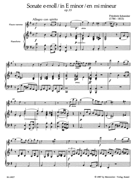 Sonata for Flute and Piano in E minor, op. 35