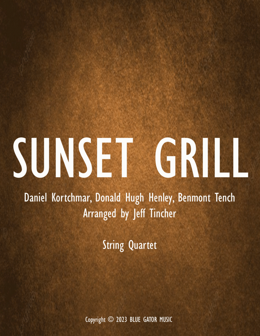 Sunset Grill Sunset Grill String Quartet scores gallery preview page 1