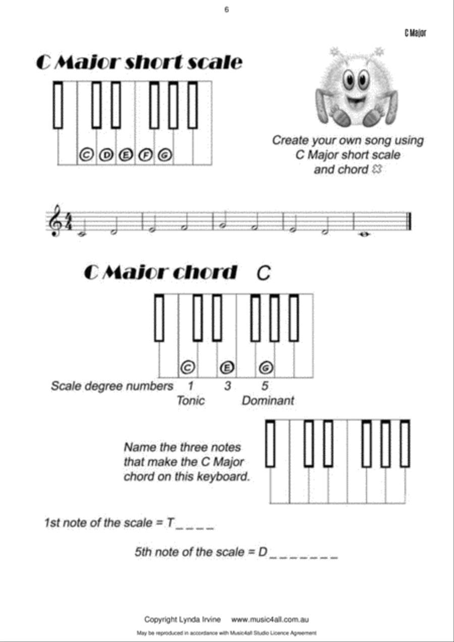 Brag Tag This Early Beginner Scale & Chord Book Voice scores gallery preview page 6
