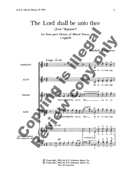 Requiem Part V. The Leave-taking: 2. The Lord shall be unto thee