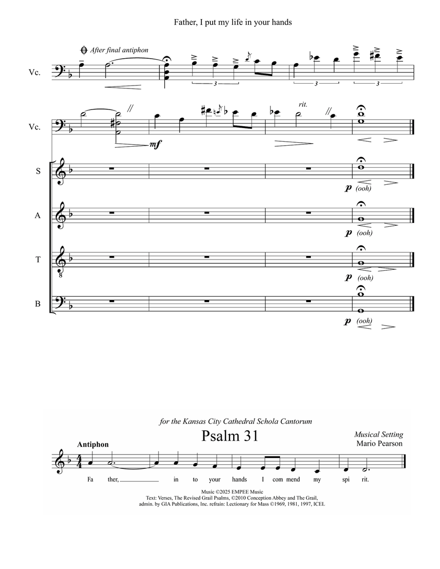 Psalm 31 4-Part scores gallery preview page 3