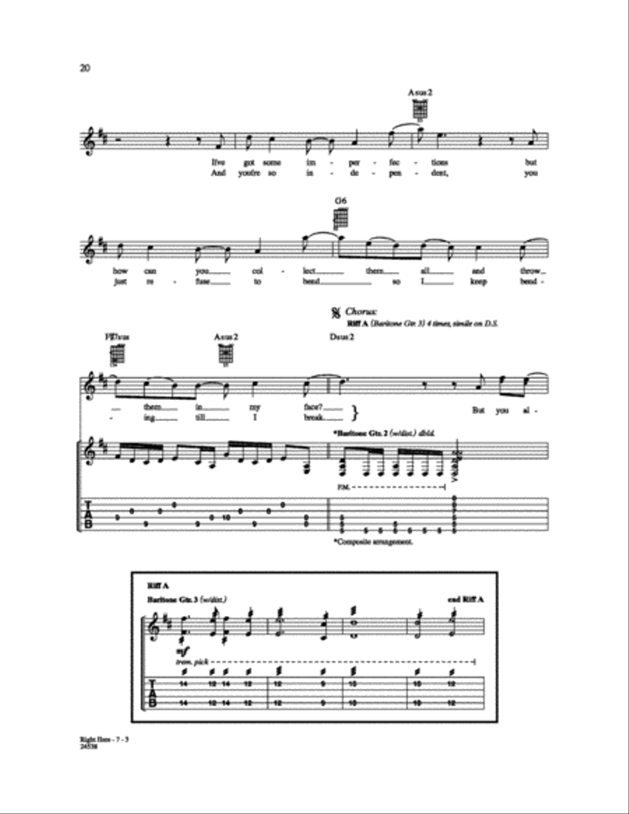 Right Here Electric Guitar scores gallery preview page 3
