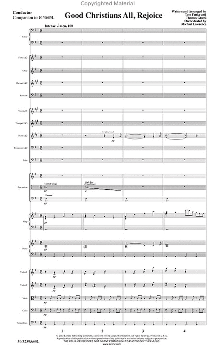 Good Christians All, Rejoice - Orchestral Score and CD with Printable Parts image number null