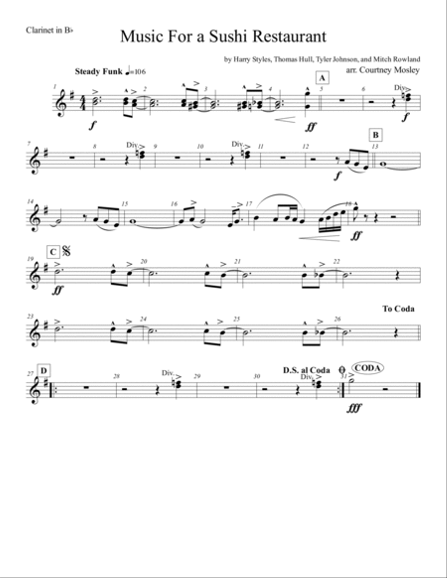 Music For A Sushi Restaurant Marching Band scores gallery preview page 2