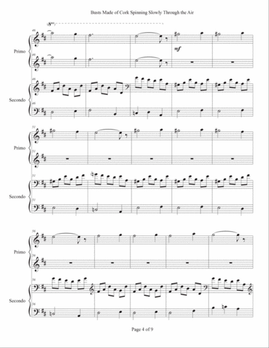 Busts Made of Cork Spinning Slowly Through the Air Piano Method scores gallery preview page 4