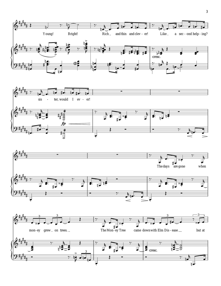 The Cake I Had Piano, Vocal scores gallery preview page 3