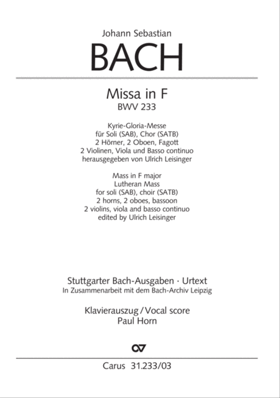 Mass in F major 4-Part scores gallery preview page 2