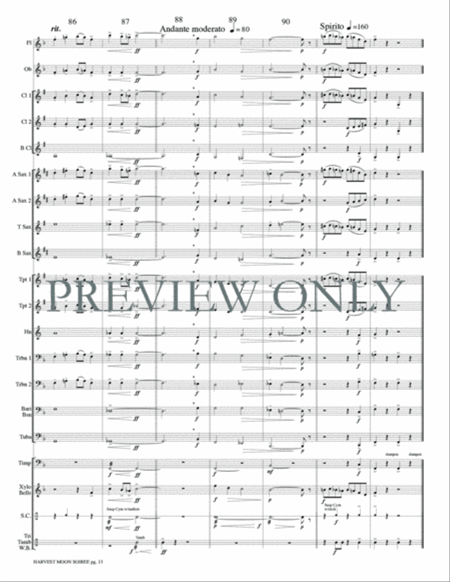 The Harvest Moon Soiree The Harvest Moon Soiree Concert Band scores gallery preview page 16