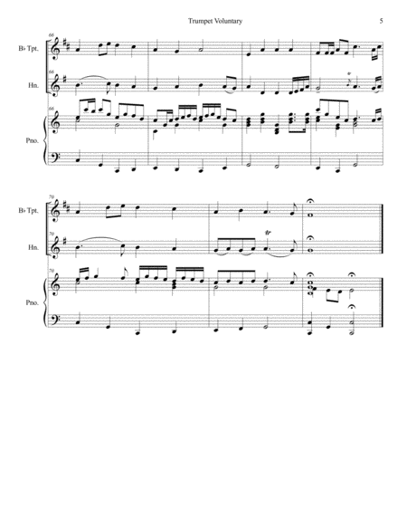 Trumpet Voluntary (Duet for Bb-Trumpet and French Horn - Piano Accompaniment) image number null