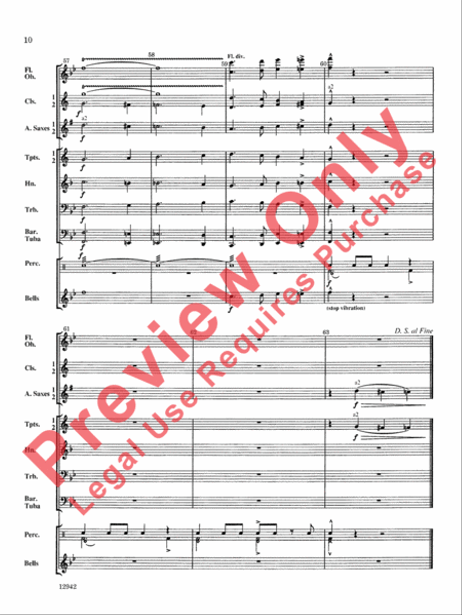 March to the Big Top Concert Band scores gallery preview page 11