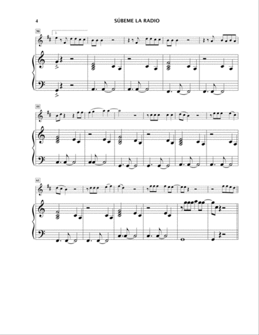 Subeme La Radio Subeme La Radio Clarinet Solo scores gallery preview page 4