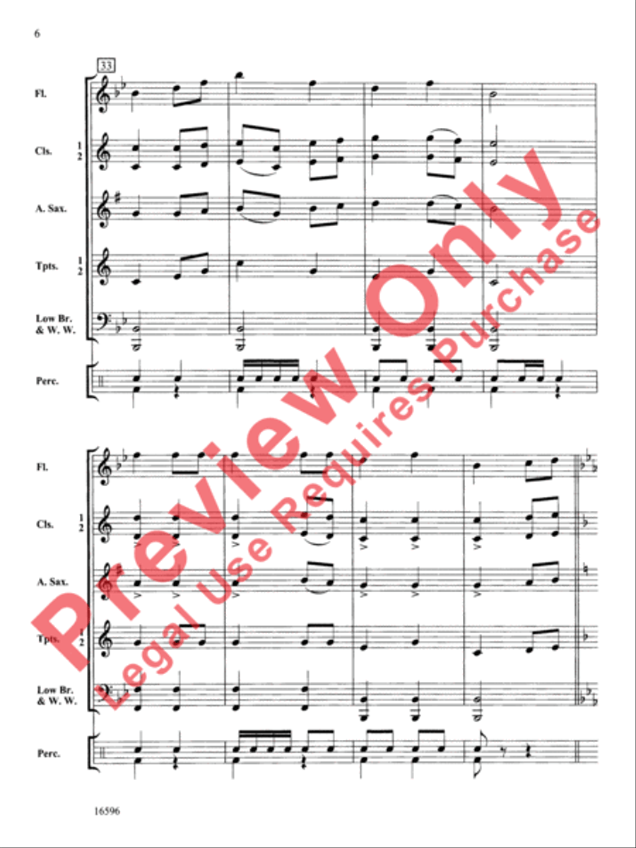 A Shaker March Concert Band scores gallery preview page 7