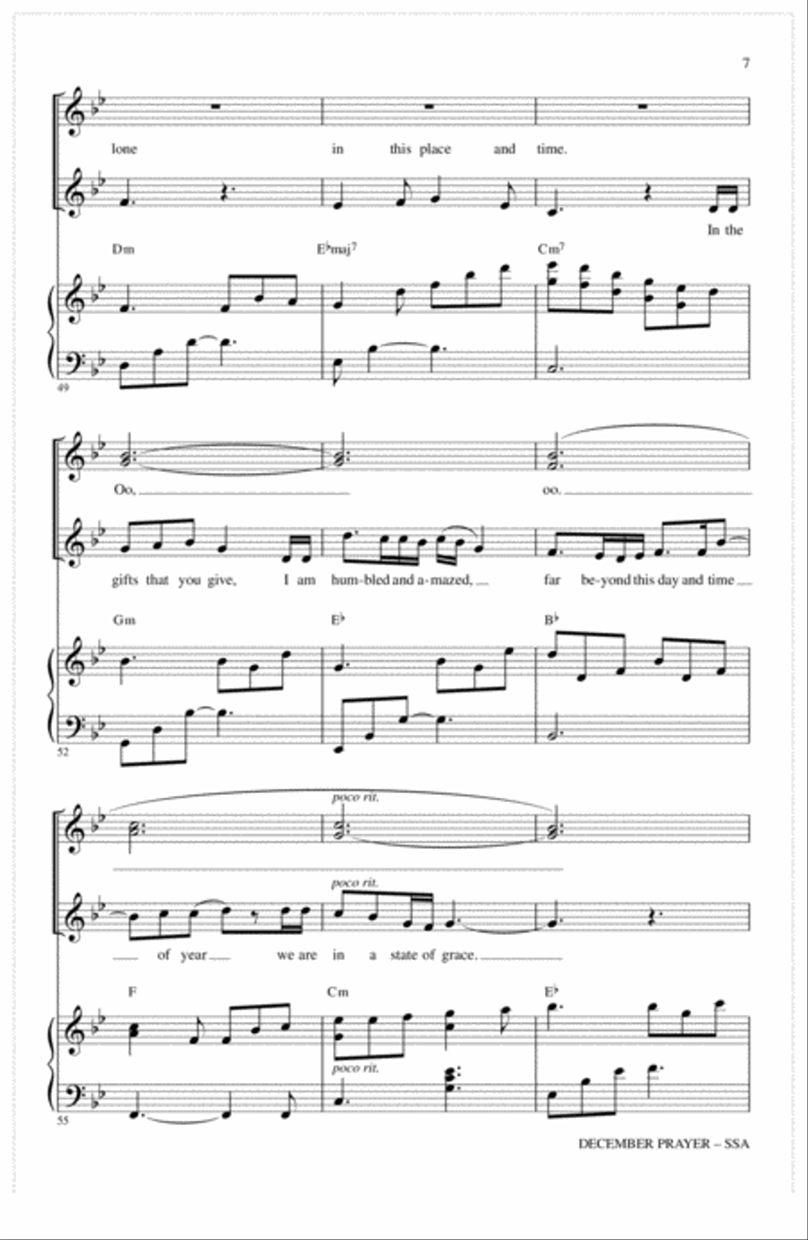 December Prayer SSA scores gallery preview page 6