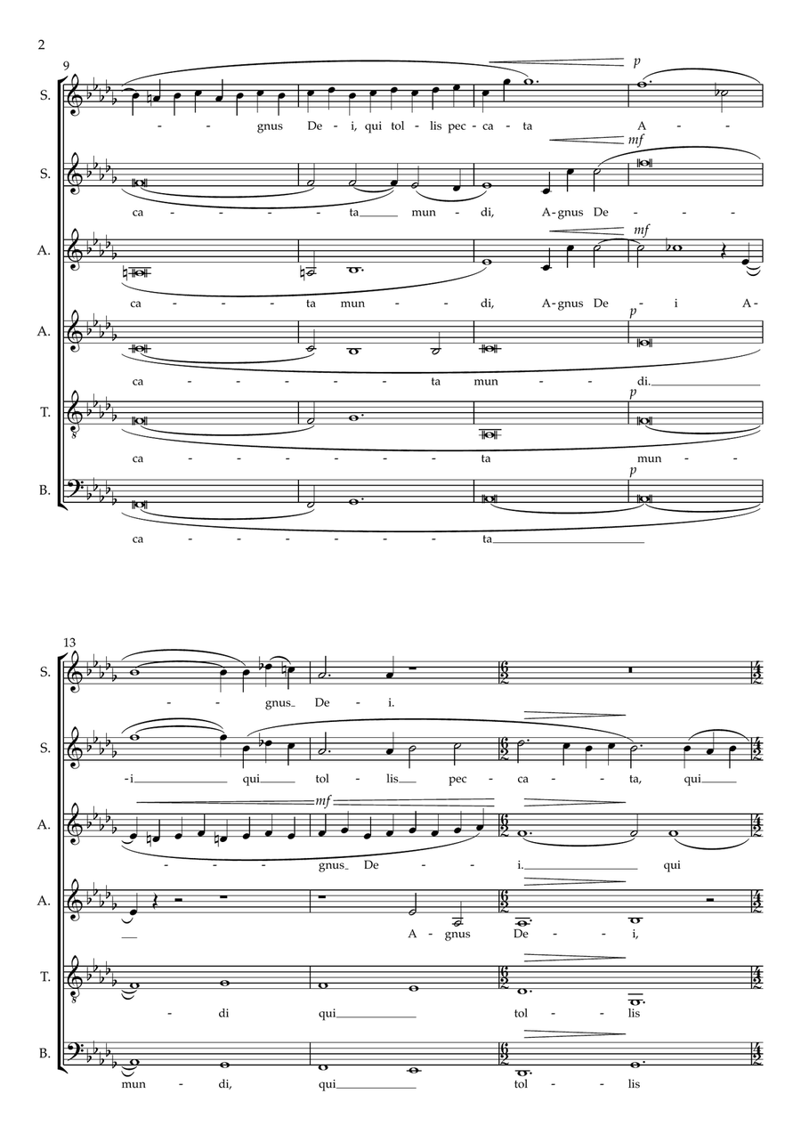 Agnus Dei 4-Part scores gallery preview page 2