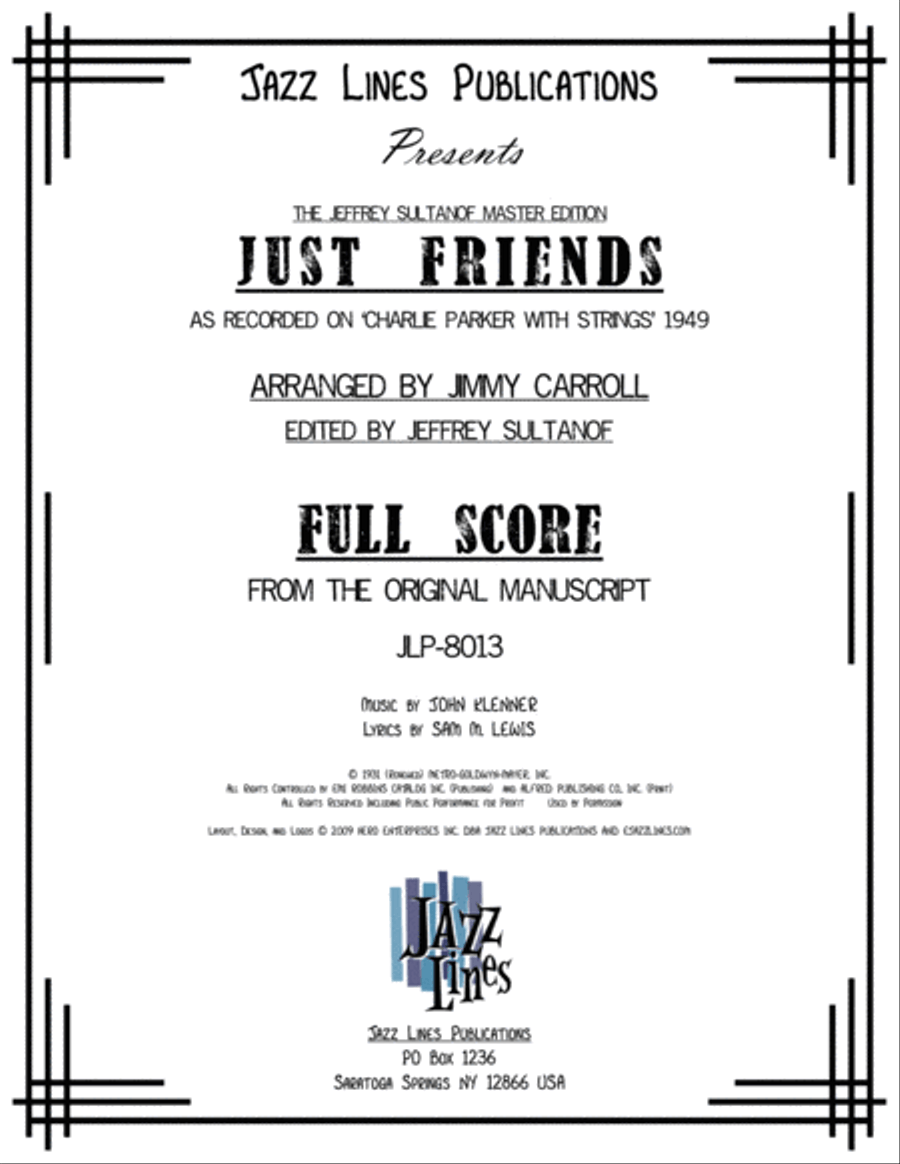 Just Friends [Charlie Parker With Strings] Oboe scores gallery preview page 2
