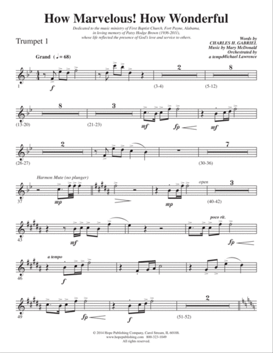 How Marvelous! How Wonderful! 4-Part scores gallery preview page 31
