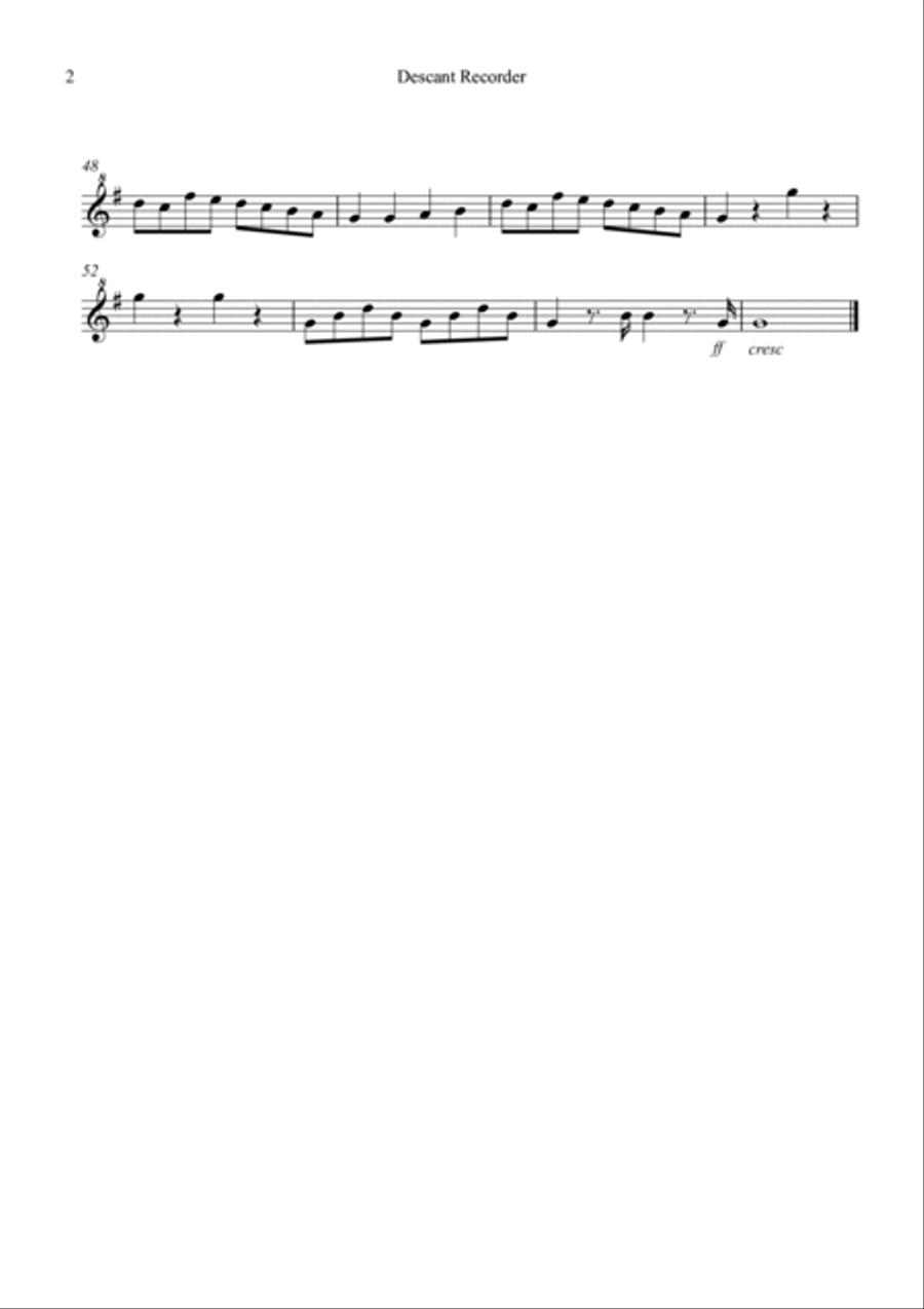The Can Can for Descant and Treble Recorder Duet Woodwind Duet scores gallery preview page 5