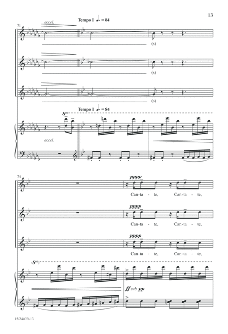 Cantate Domino Cantate Domino SSA scores gallery preview page 13