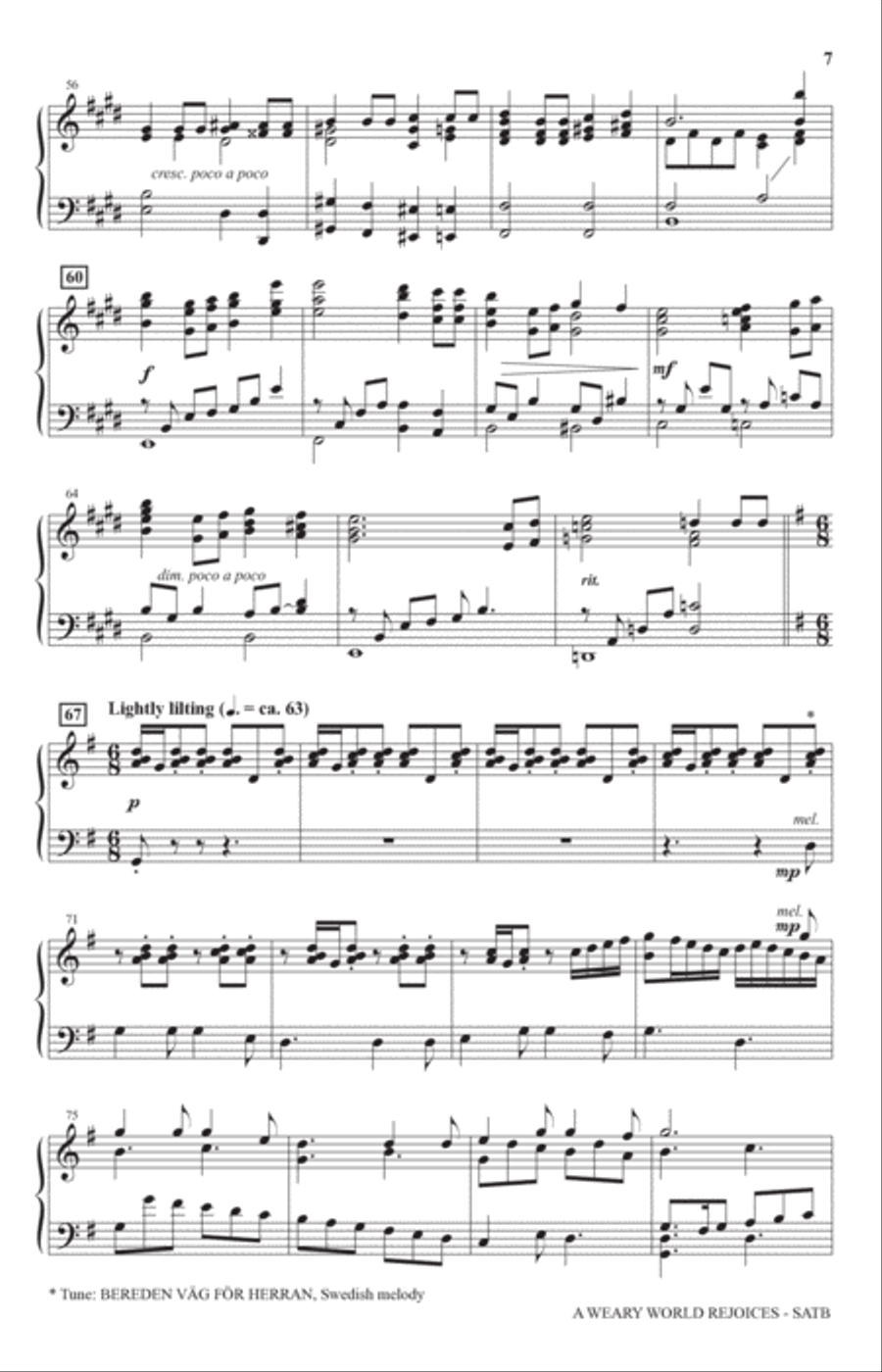 A Weary World Rejoices (A Chamber Cantata For Christmas) 4-Part scores gallery preview page 4