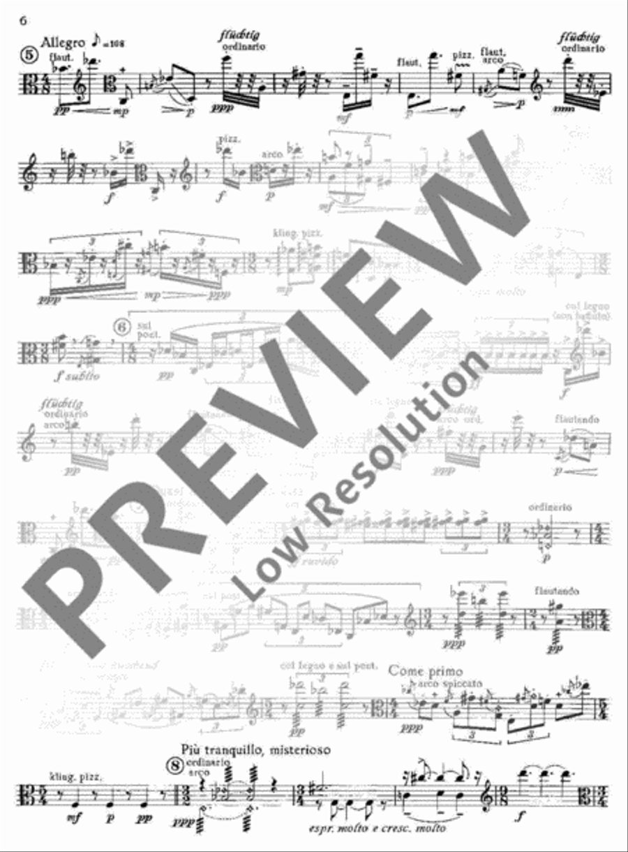 Sonata Viola Solo scores gallery preview page 7