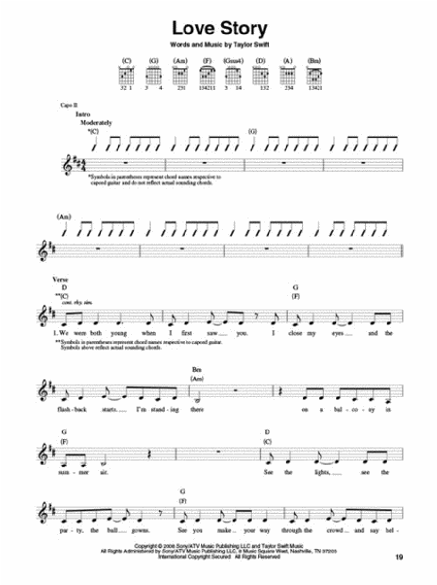 Taylor Swift for Acoustic Guitar Acoustic Guitar scores gallery preview page 3