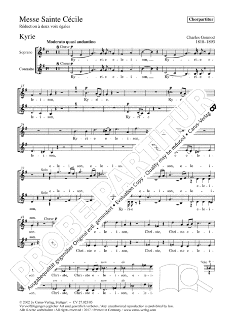 Messe Sainte Cecile SA scores gallery preview page 3