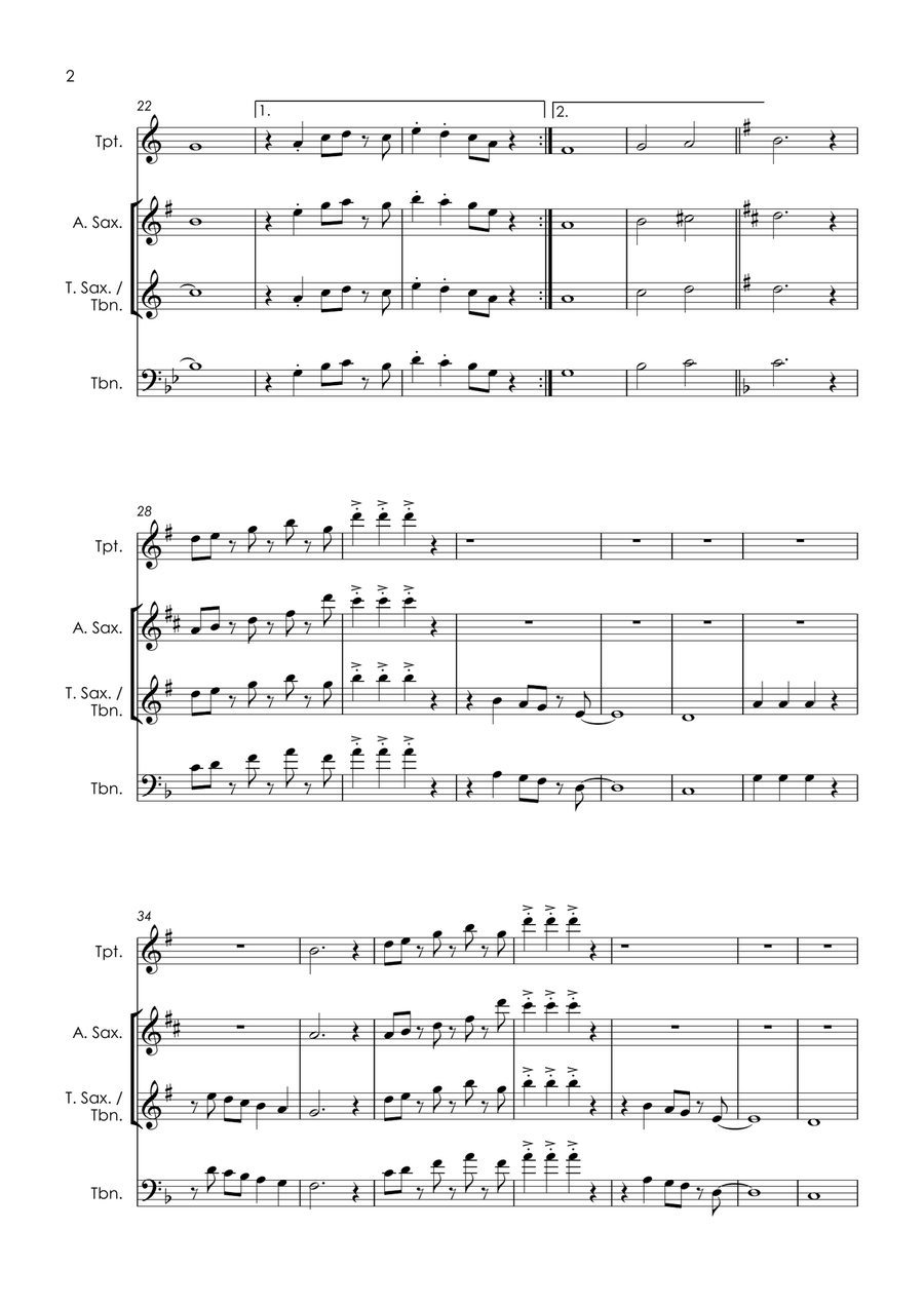 Tell Her About It Tenor Saxophone scores gallery preview page 4