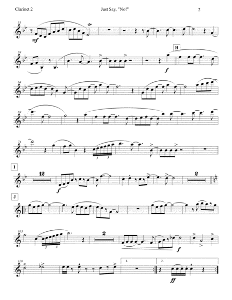 Just Say No March Just Say No March Concert Band scores gallery preview page 6