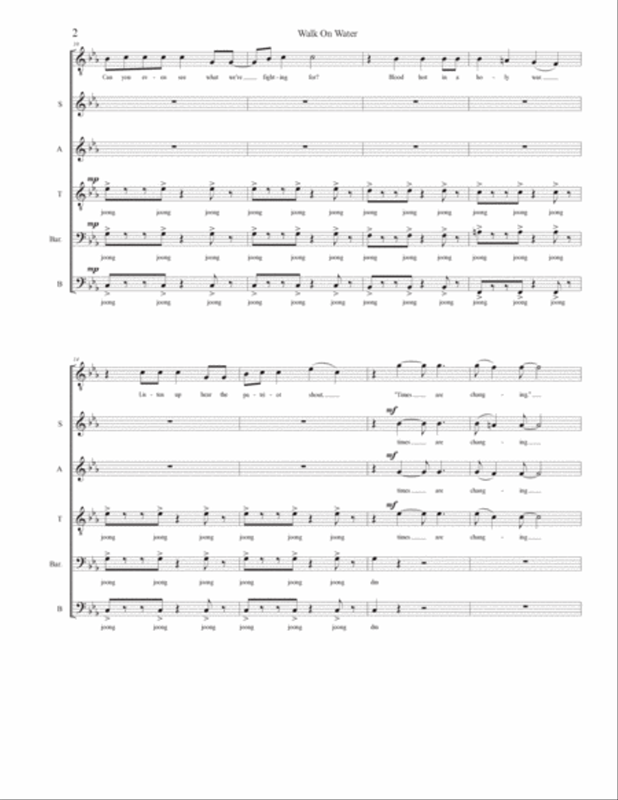 Walk On Water 4-Part scores gallery preview page 2