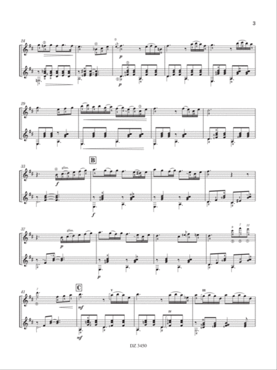 La guinguette aux étoiles, La valse de Tournai Classical Guitar scores gallery preview page 4