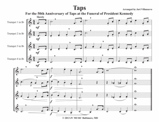 Taps Harmonized for Trumpet Quartet or Ensemble
