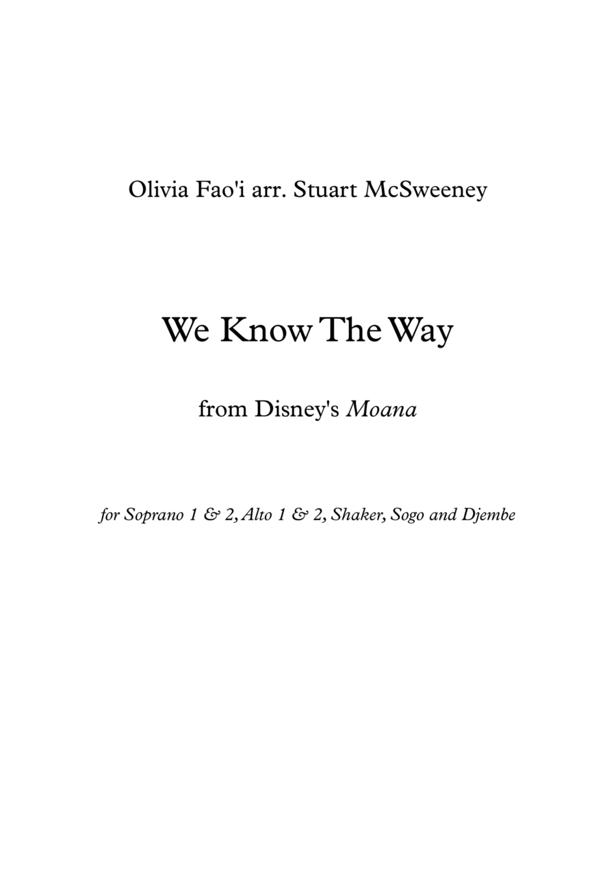 We Know The Way SSA scores gallery preview page 1