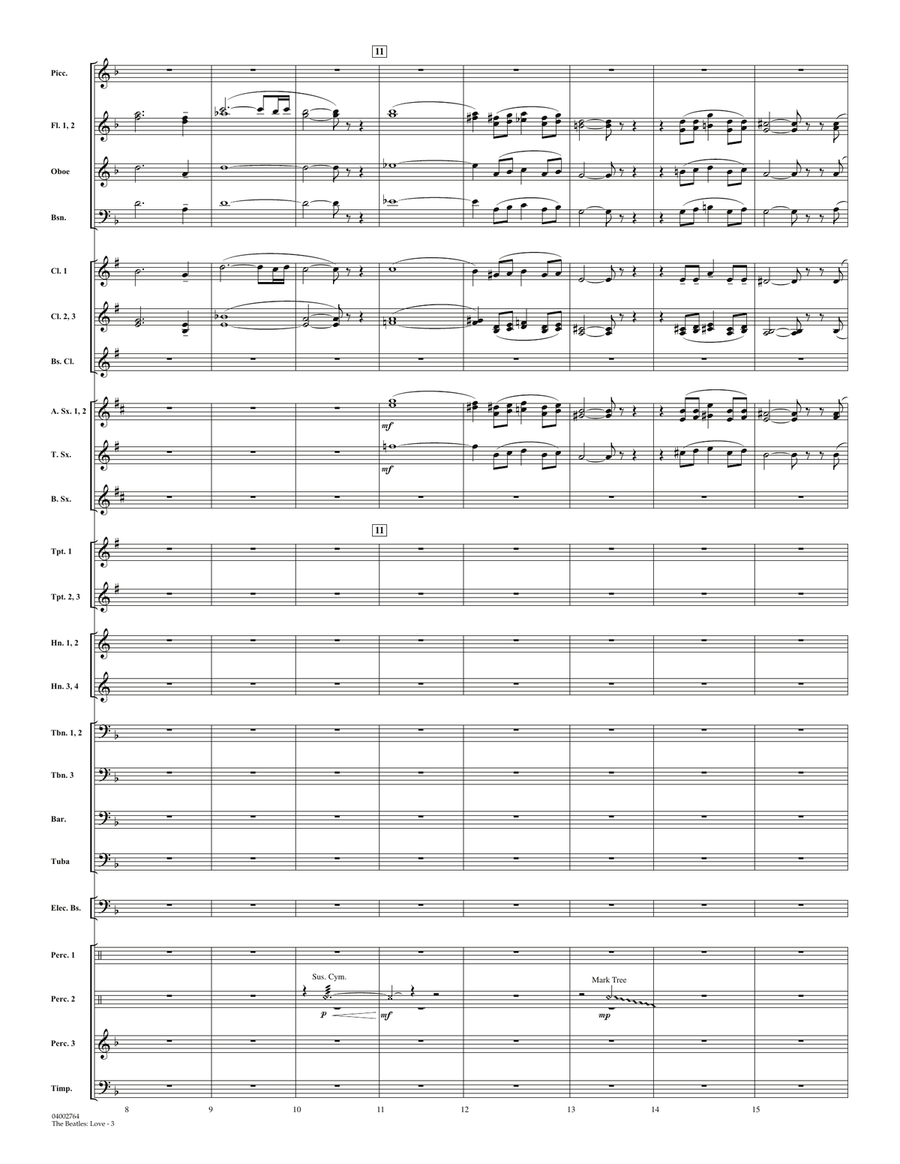 The Beatles: Love - Full Score Concert Band scores gallery preview page 3