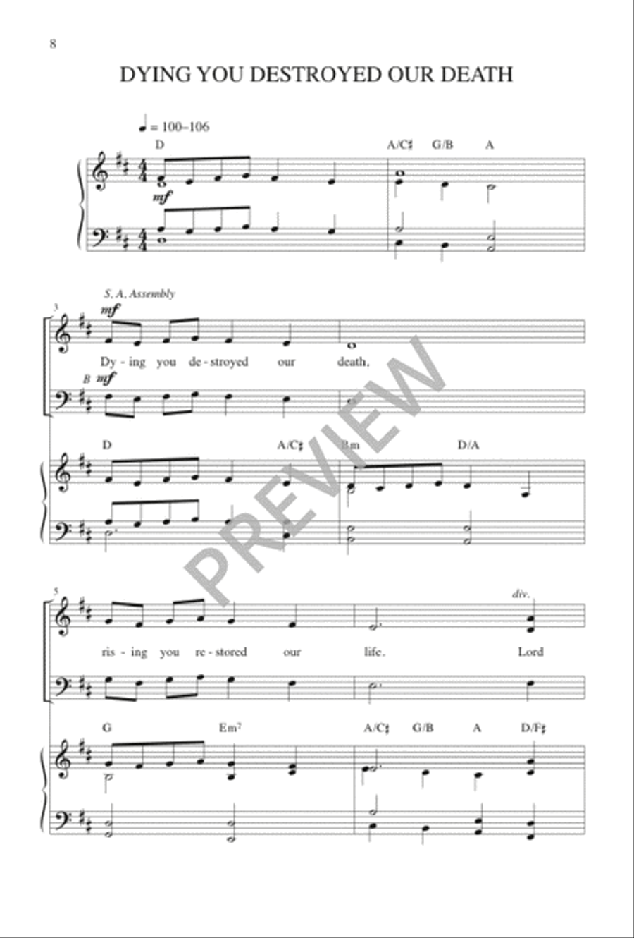 Joy and Peace - Choral / Accompaniment edition 3-Part scores gallery preview page 9