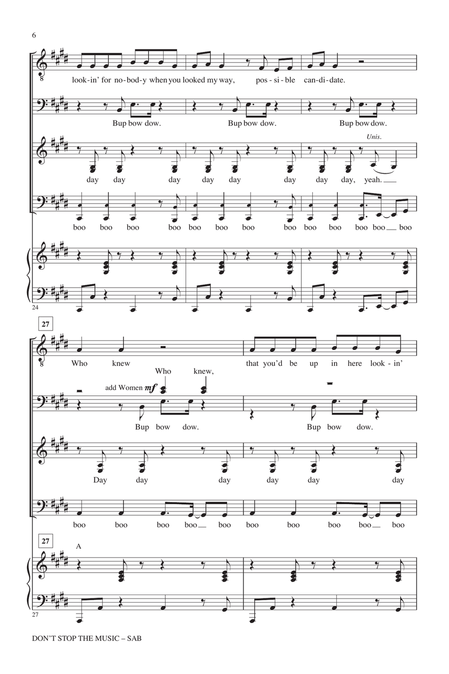 Don't Stop The Music 3-Part scores gallery preview page 5