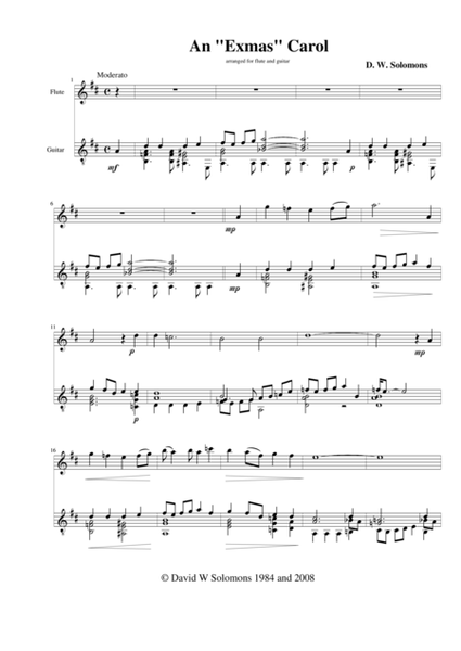 An Exmas Carol for flute and guitar image number null