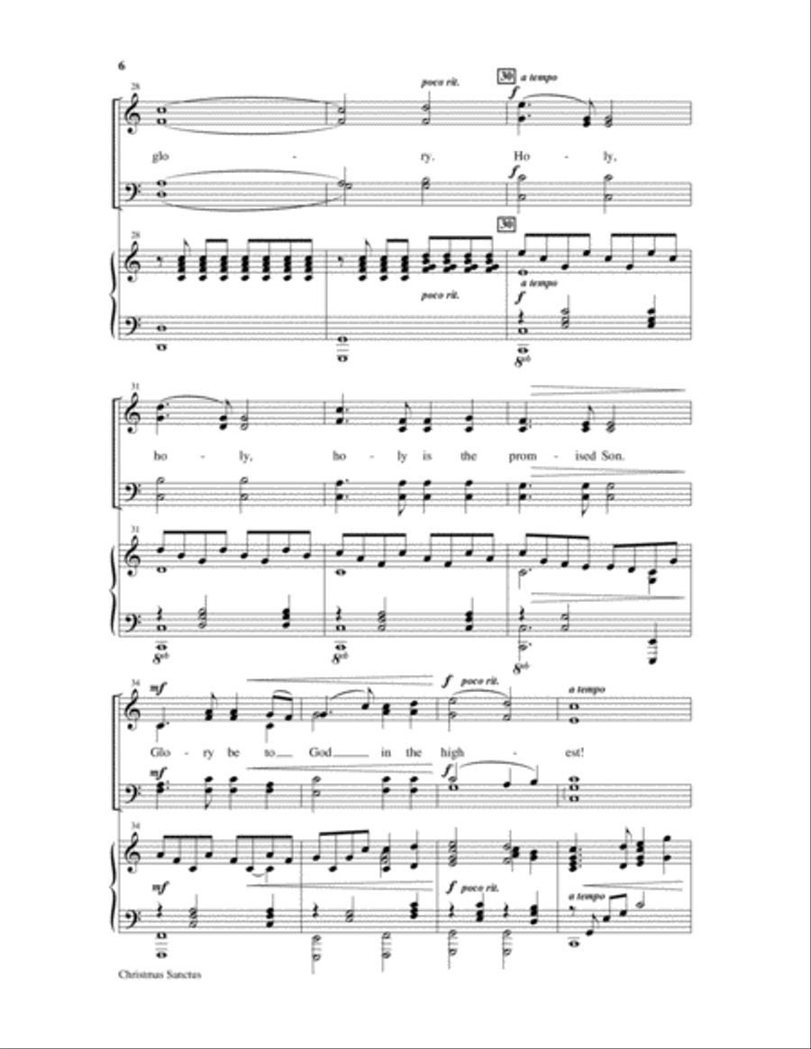 Christmas Sanctus 4-Part scores gallery preview page 7