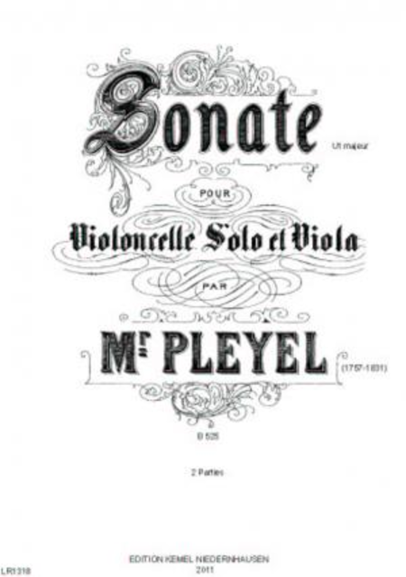 Sonate Ut majeur : pour violoncelle solo et viola, B 525