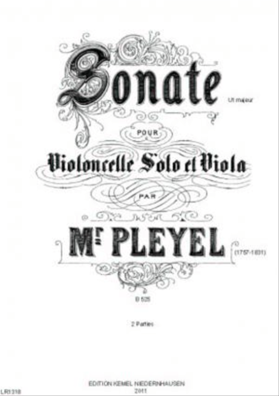 Sonate Ut majeur Viola scores gallery preview page 1
