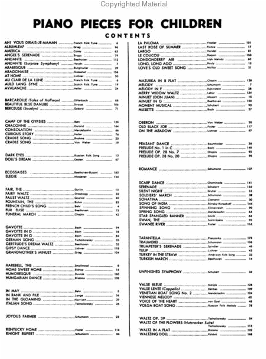 Piano Pieces For Children Piano Solo scores gallery preview page 3