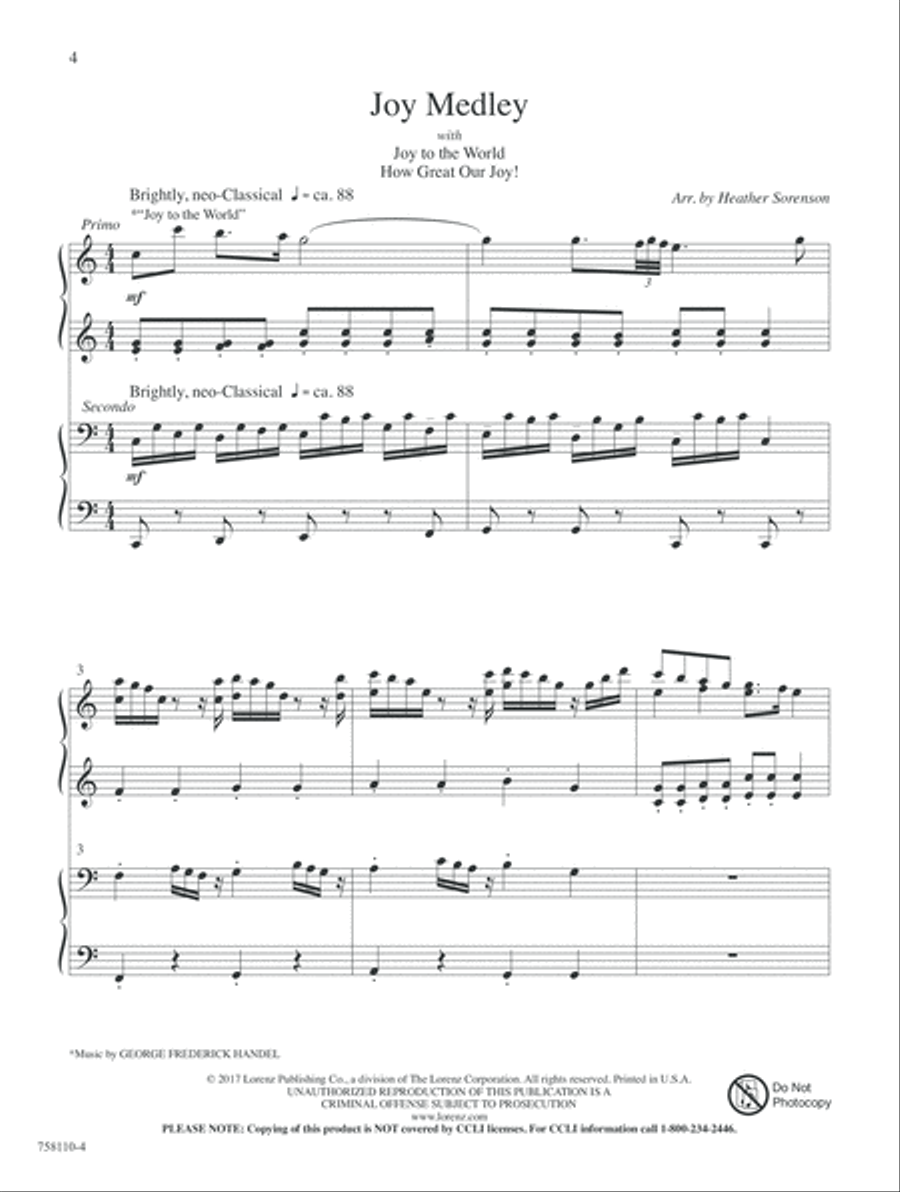 4-Hands for Christmas, Vol. 2 (Digital Delivery) Piano Duet scores gallery preview page 4
