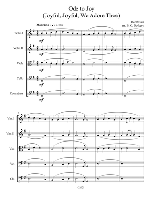 Ode to Joy (Joyful, Joyful, We Adore Thee) for String Orchestra