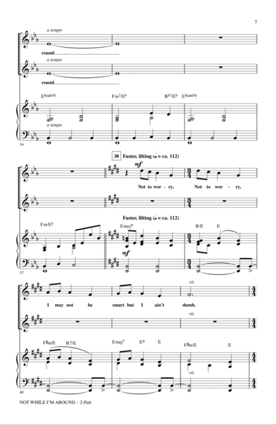 Not While I'm Around (from Sweeney Todd) (arr. Mark Brymer) 2-Part scores gallery preview page 5