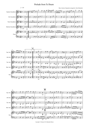 Prelude from Te Deum for Saxophone Quartet